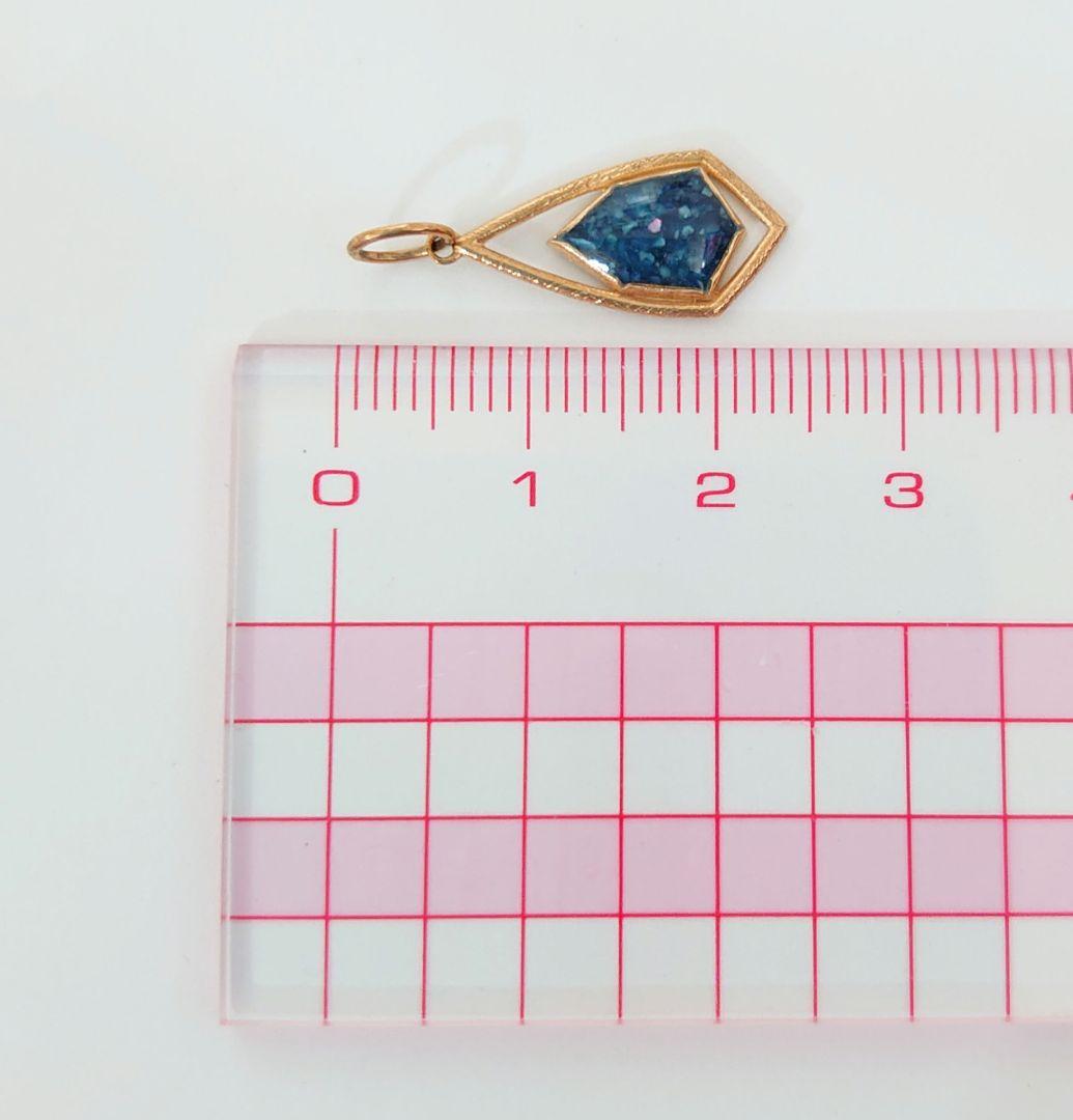 【最終お値下げ】agete シェル 藍染め K10 チャーム