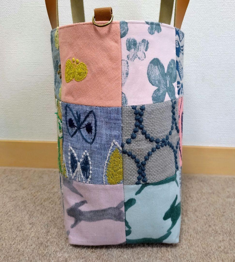 ミナペルホネントートバッグ 両面パッチワークハンドメイド