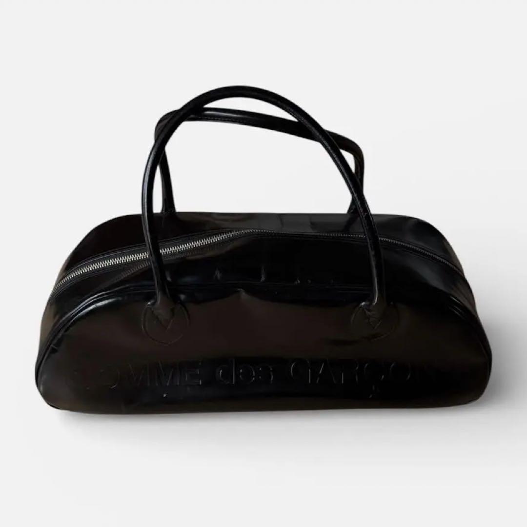 COMME des GARCONS レザー　エンボスロゴ　ハンドバッグ