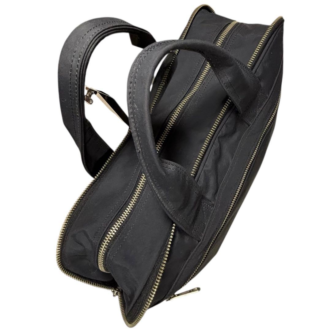 【美品】ポーター　ダブルジッパー　容量変更可　ビジネスバッグ　黒