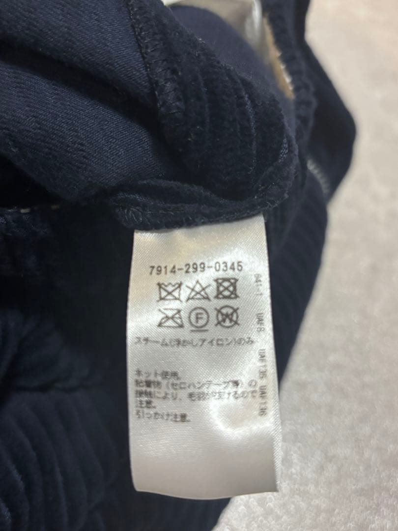 美品　BLAMINK コーデュロイパンツネイビー