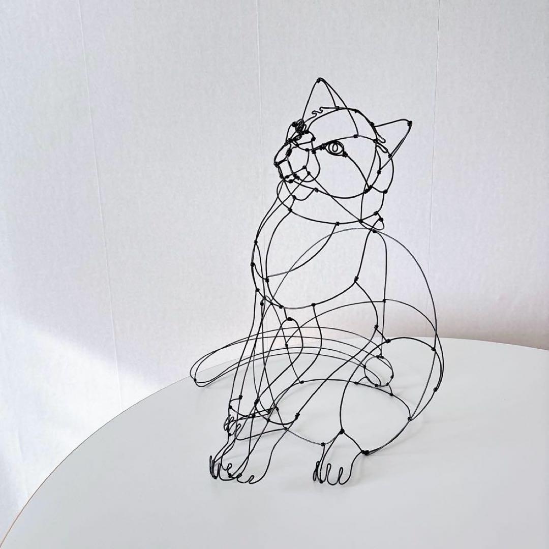 猫　ねこ　/ ワイヤーアート　ワイヤークラフト