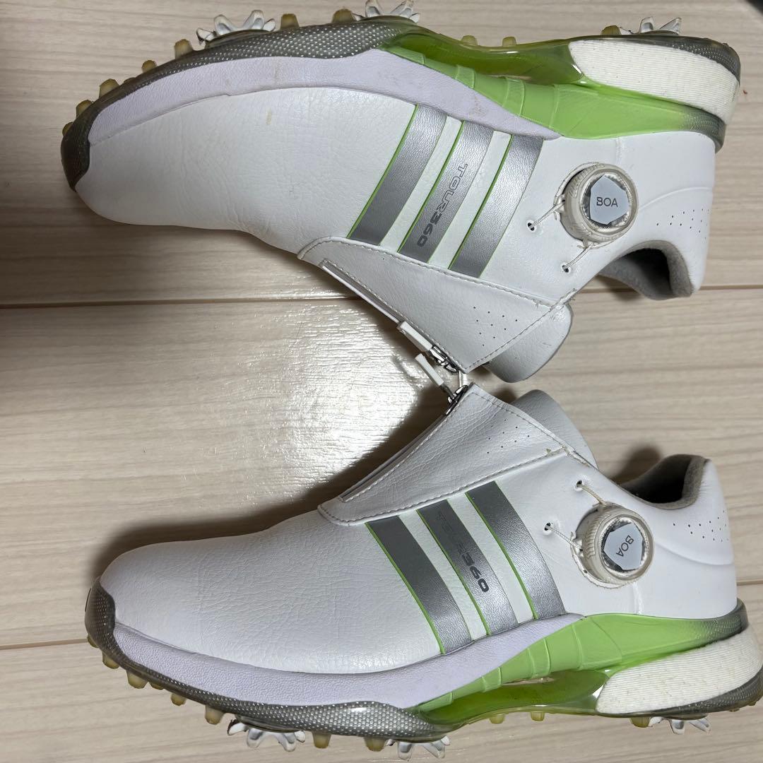 adidas GOOST ゴルフシューズ 女性用 ホワイト/グリーン