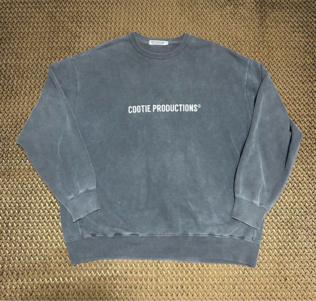 COOTIE スウェット　 L グレー　ピグメント加工　クーティー　kj