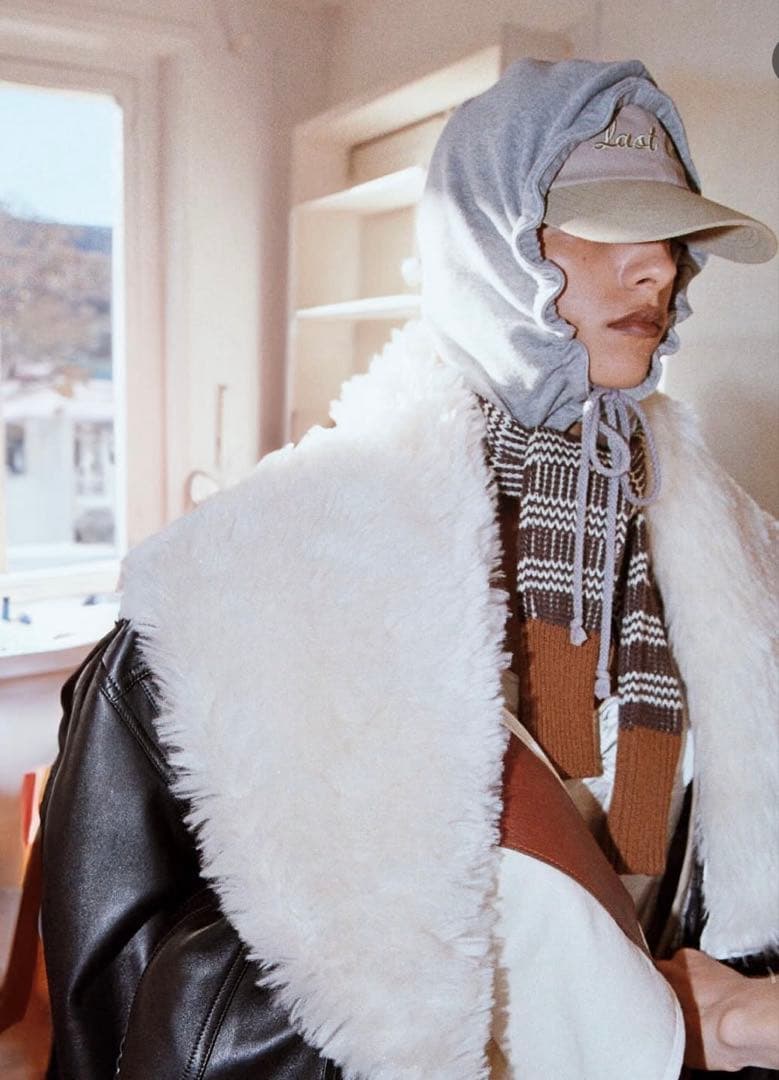 MERYLL ROGGE メリルロッゲ パーカー風ストール マフラー フーディ