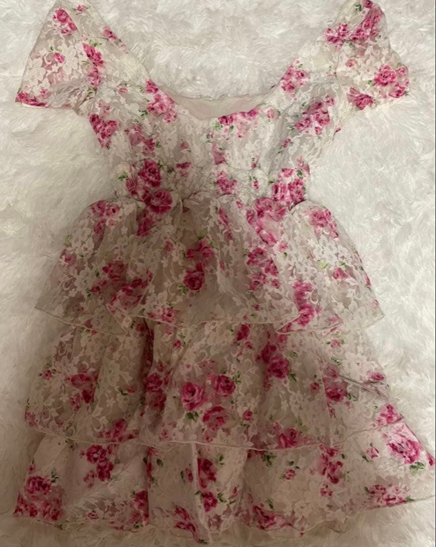 MA＊RS 薔薇柄ワンピース