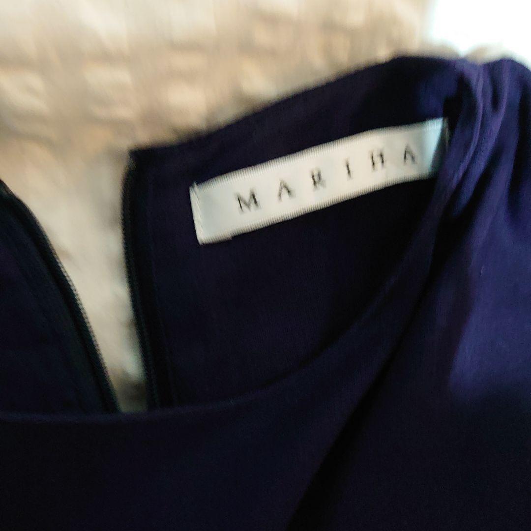 MARIHAダークパープル カットソーワンピース 半袖