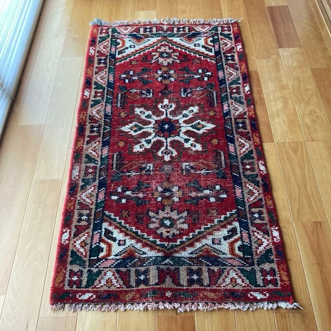 ヴィンテージラグ　トライバルラグ　インド　メダリオン