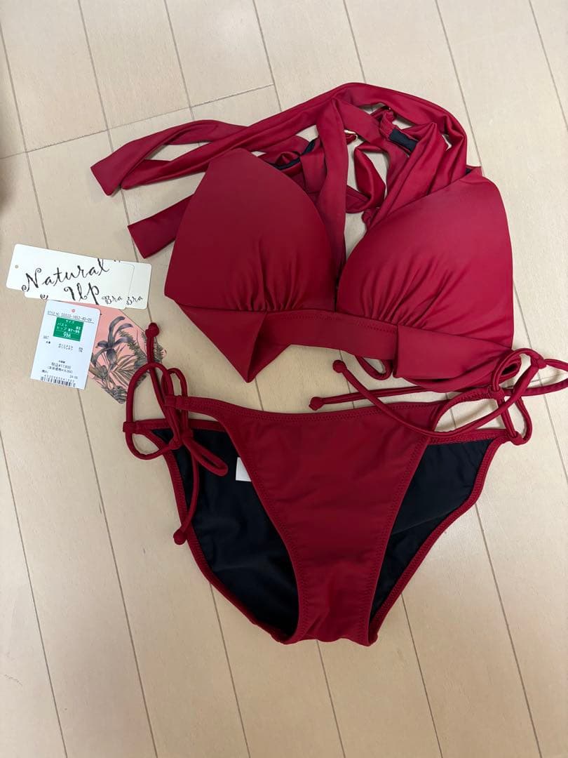 ナチュラルだけどしっかり盛れる【ナチュラルアップブラ】ノンワイヤービ キニ 9M