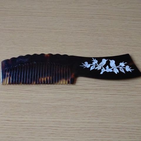 べっ甲コーム、ラタン装飾