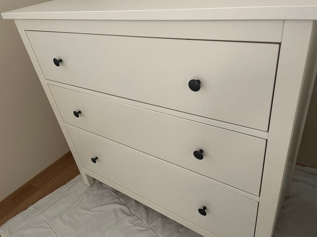 ［美品］IKEA ヘムネス　3段チェスト