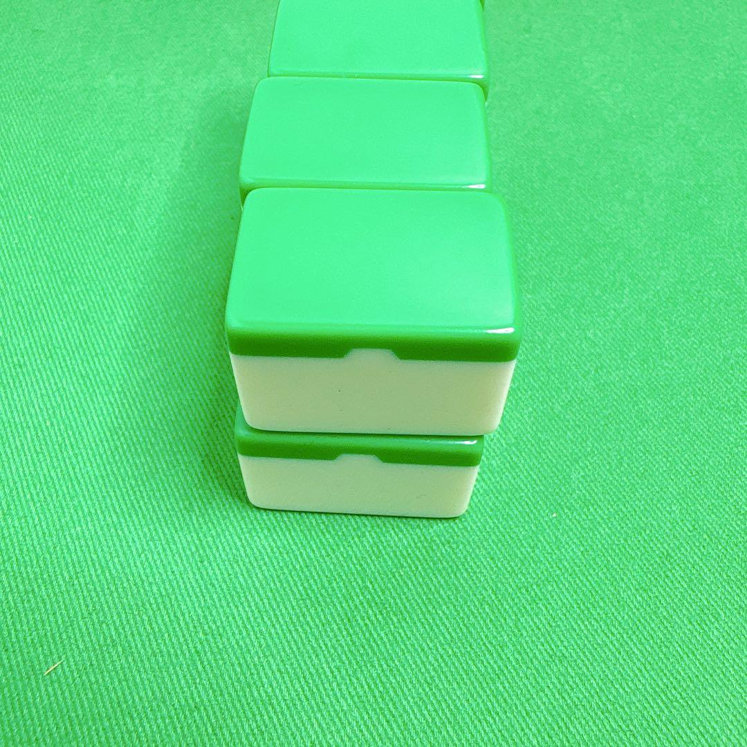 ミズノ　丸一　麻雀牌　背緑　三本羽　一索　飛龍 金彩