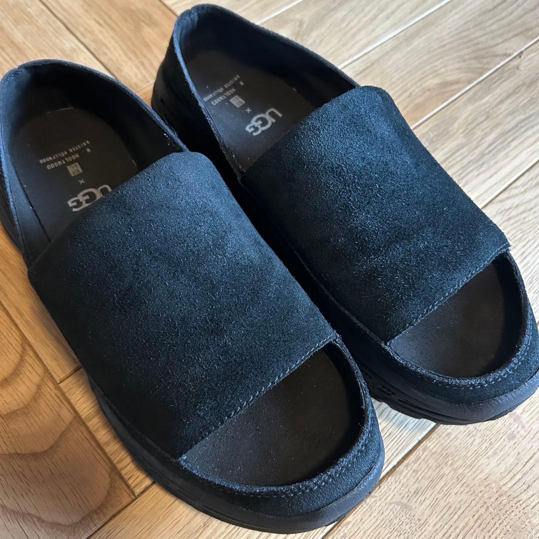N.HOOLYWOOD × UGG サンダル 26.5cm 厚底 スエード 黒