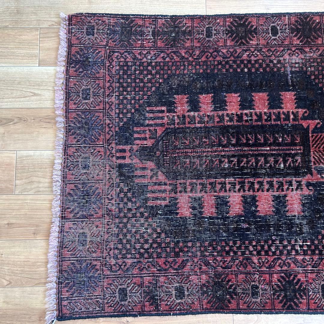 【1980's vintage】 バルーチ族 ビンテージラグ