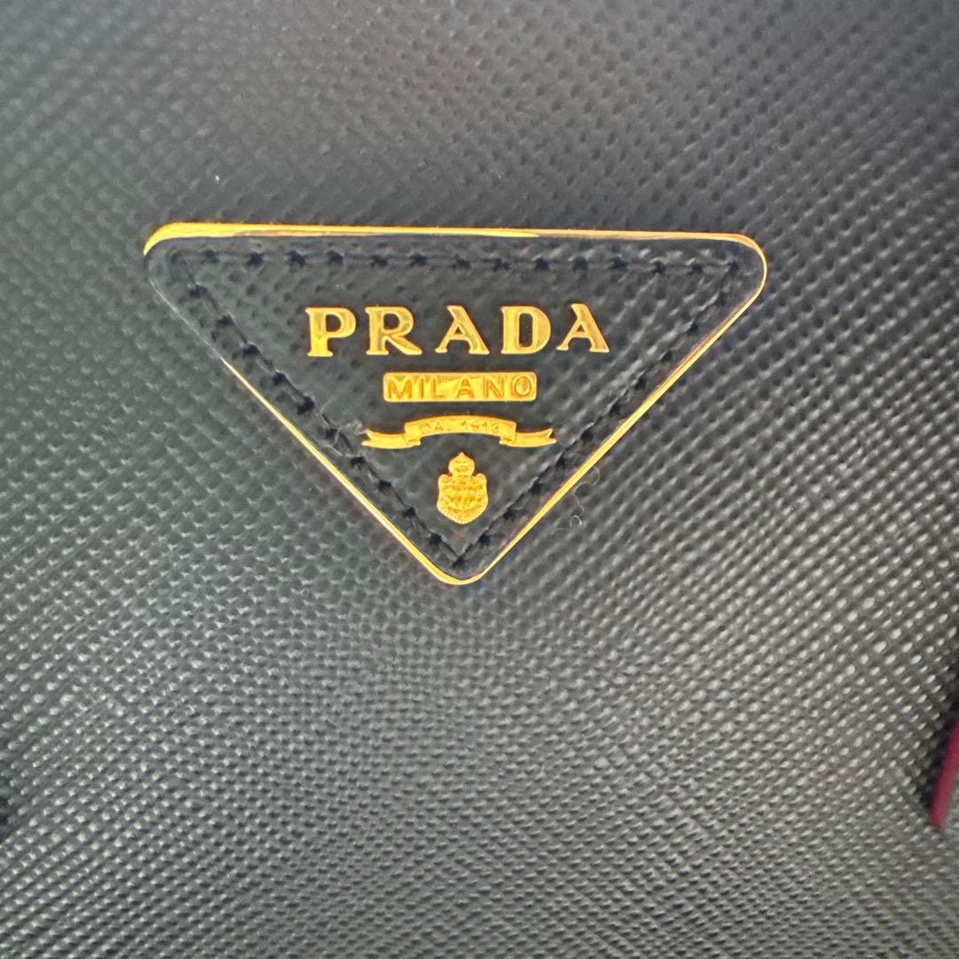 プラダ サフィアーノ2wayバッグ ブラック 黒 PRADA ミラノ本店購入