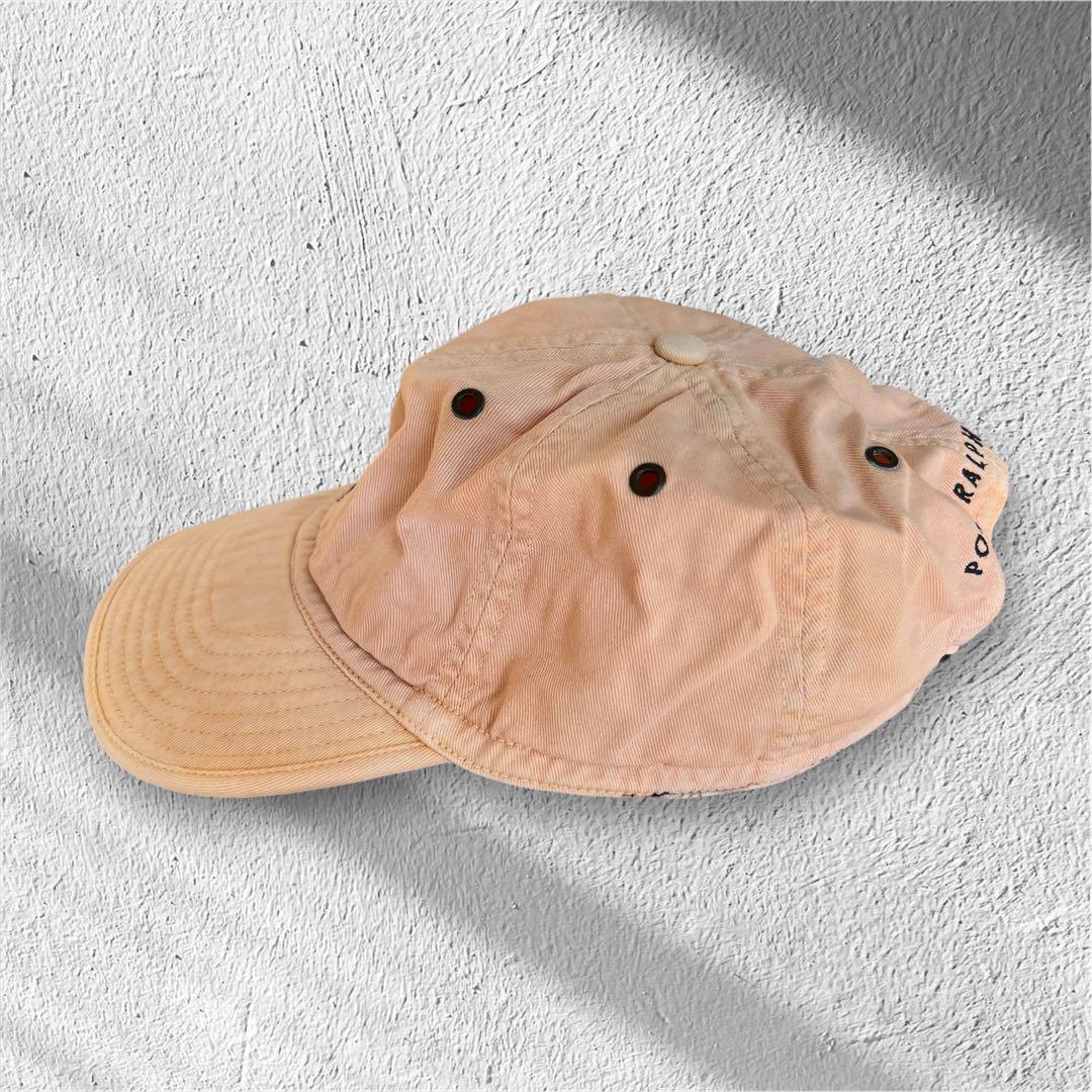00s【Polo Ralph Lauren】サーモンピンク フェード キャップ
