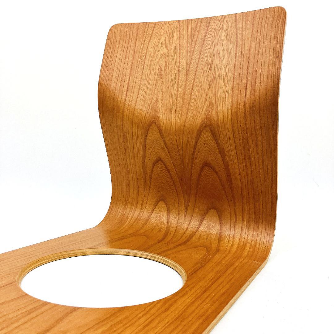 Tendo 天童木工 座椅子 2脚セット 藤森健次 曲げ木 ケヤキ板目 曲木⑨