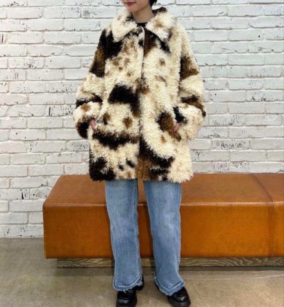 Kastane COWカールシャギーコート