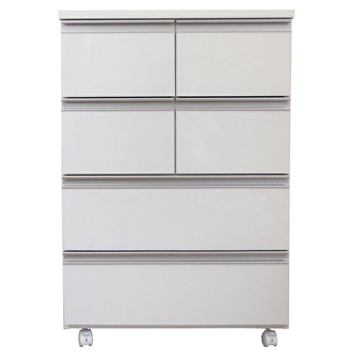 チェスト キャスター 付き 4段 幅 60 奥行 30 高さ 89 ホワイト