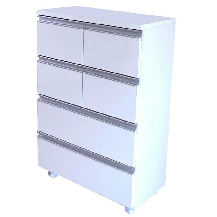 チェスト キャスター 付き 4段 幅 60 奥行 30 高さ 89 ホワイト