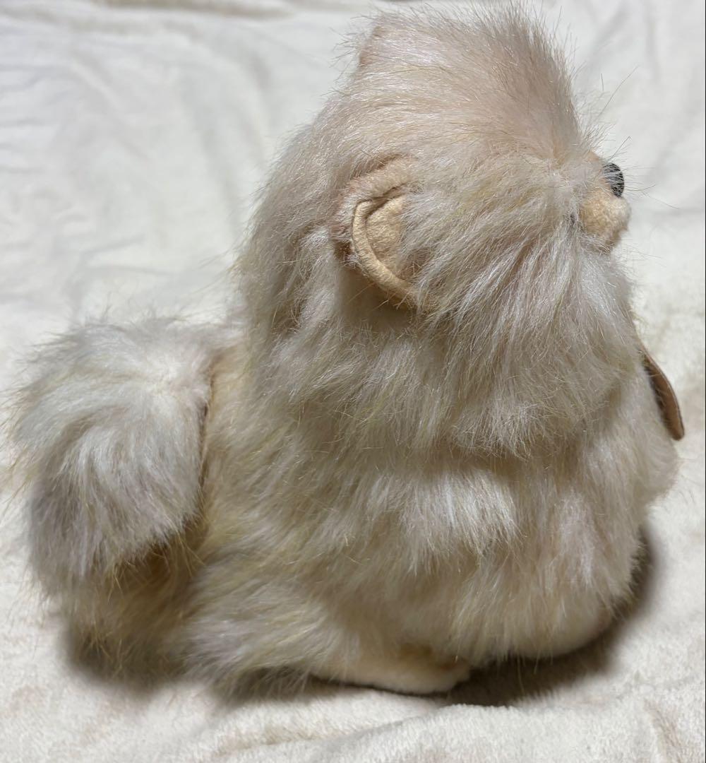 犬　三英　スピッツ　ポメラニアン　ぬいぐるみ　ベージュ