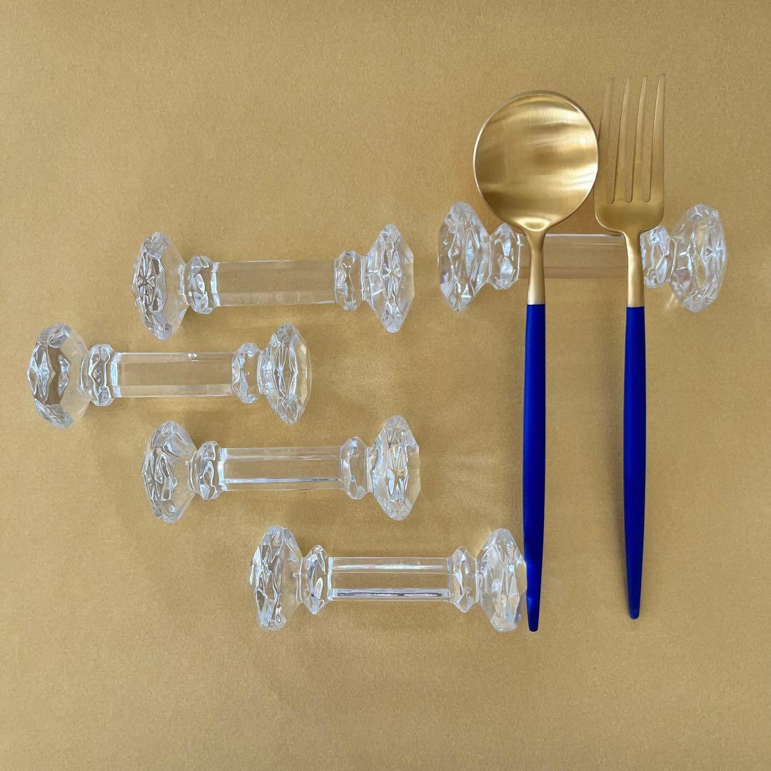 カトラリーレスト サラグレース クリスタル ガラス 5個セット 箸置き
