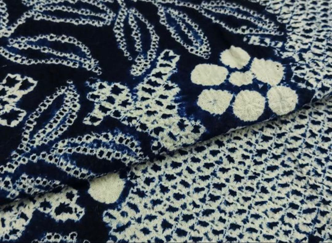 有松鳴海絞り　浴衣　ぶどう