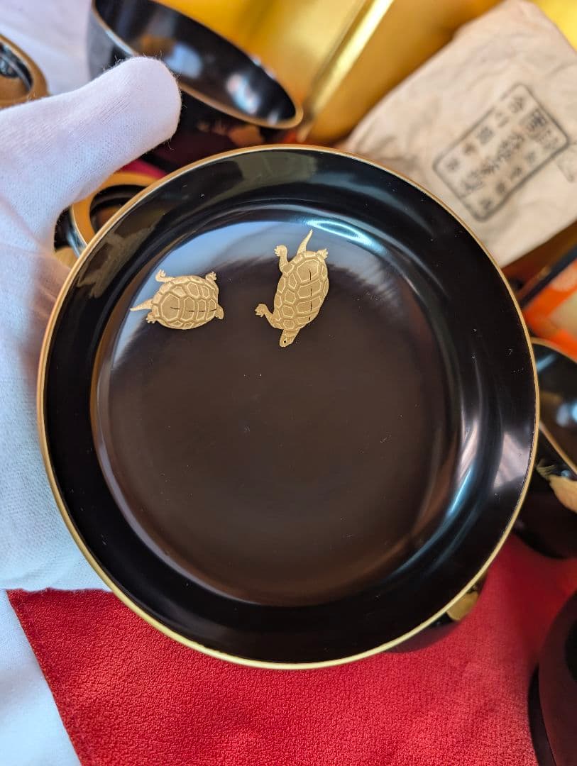 「こちらは専用出品です」明治時代 輪島塗 金蒔絵 椀 4客