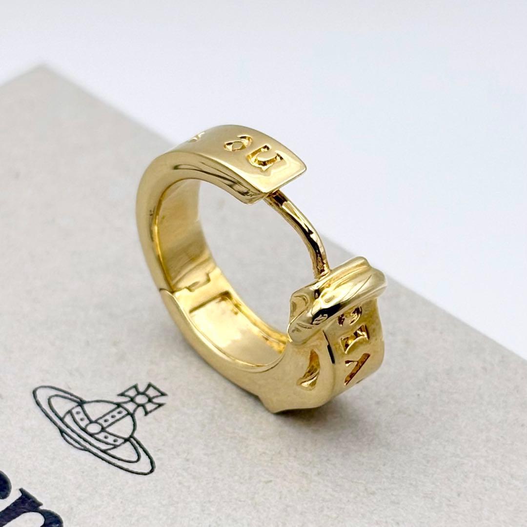 新品 ヴィヴィアンウエストウッド BOBBY フープピアス ゴールド ボビー