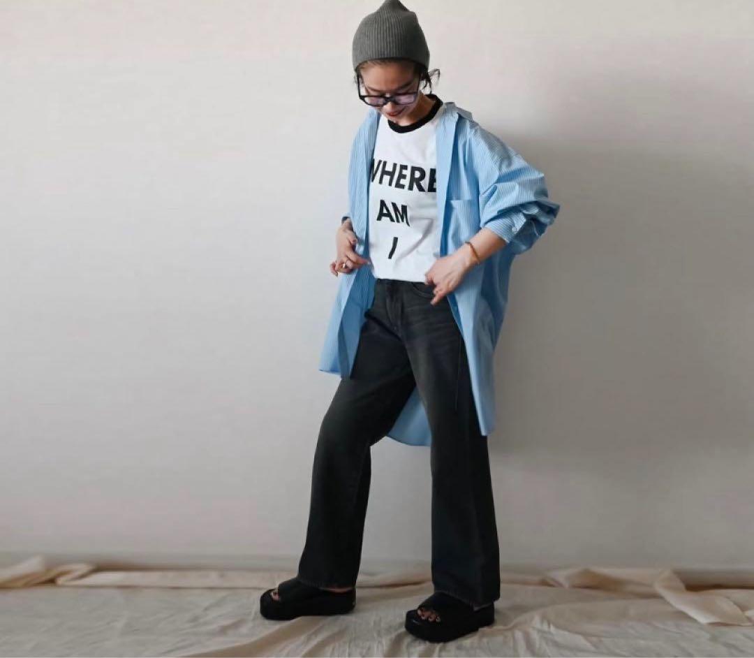 ch!iii Tシャツ オーバーサイズ ホワイト✖️ブラック