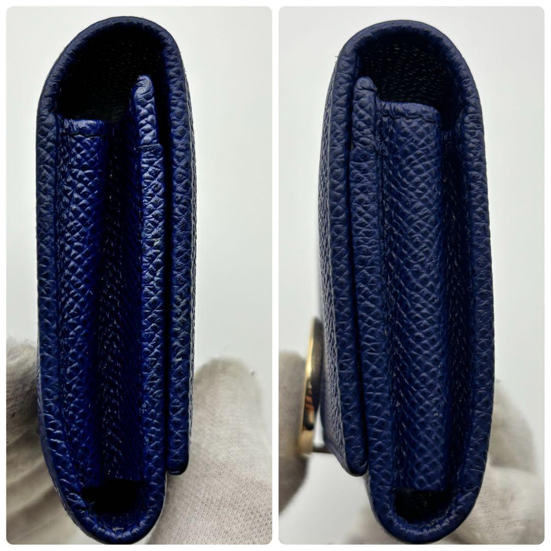 美品✨ブルガリ 名刺入れ カードケース ロゴクリップ ビーゼロワン ネイビー