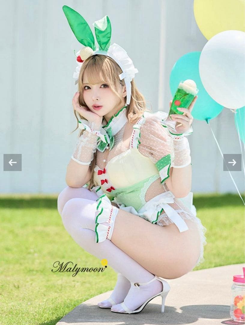 アイスクリームソーダバニーメイド　グリーン　マリームーン　Malymoon