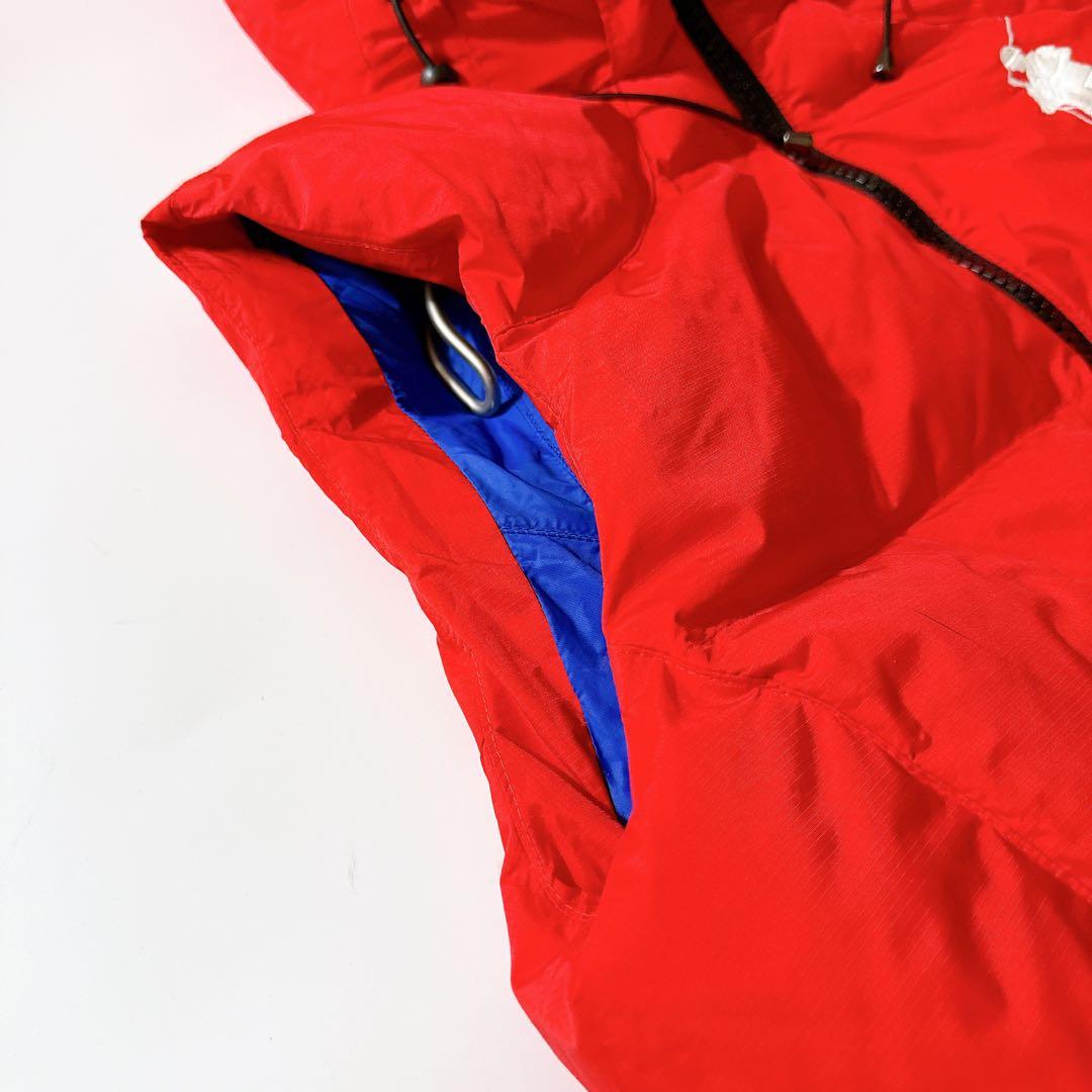 ポロラルフローレン ビッグポニー刺繍 ダウンベスト フード 2way 赤 XS