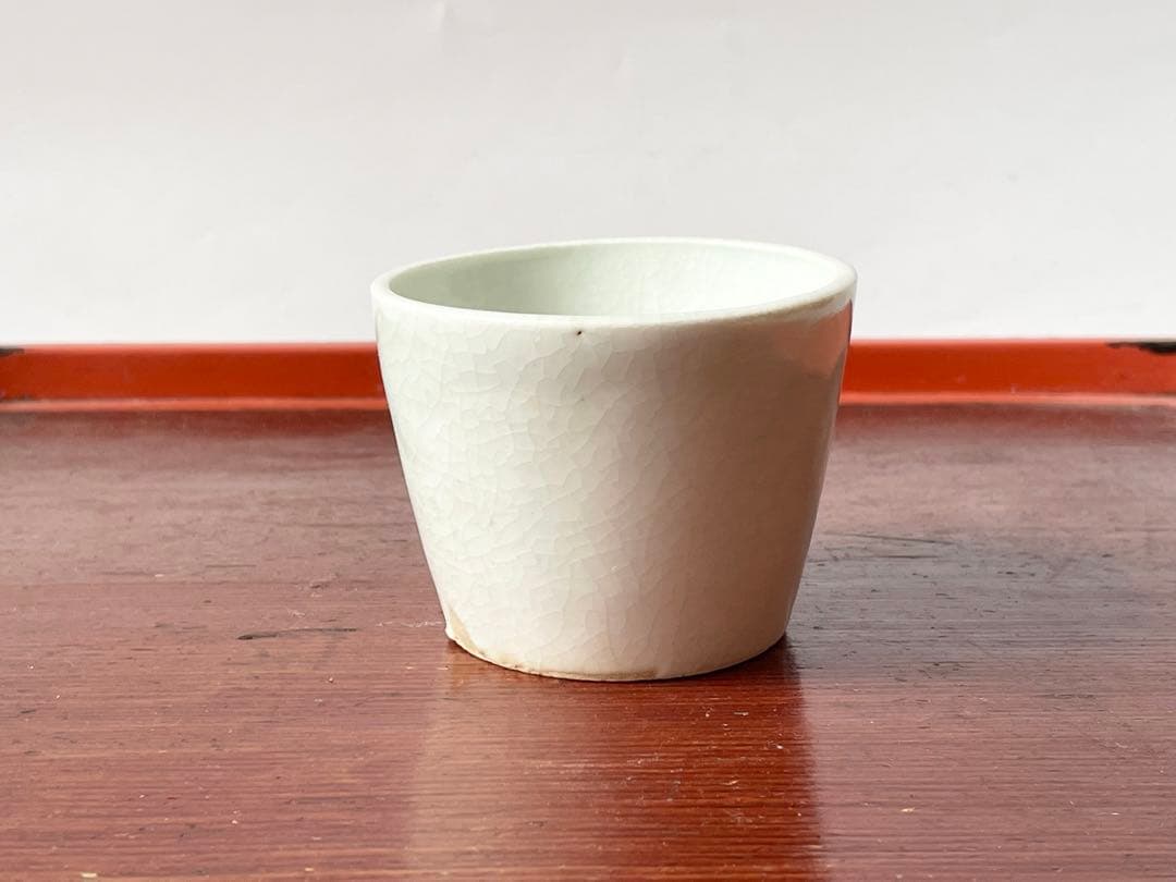 骨董　アンティーク　白磁　蕎麦猪口　古伊万里　白磁　白磁蕎麦猪口　甘手