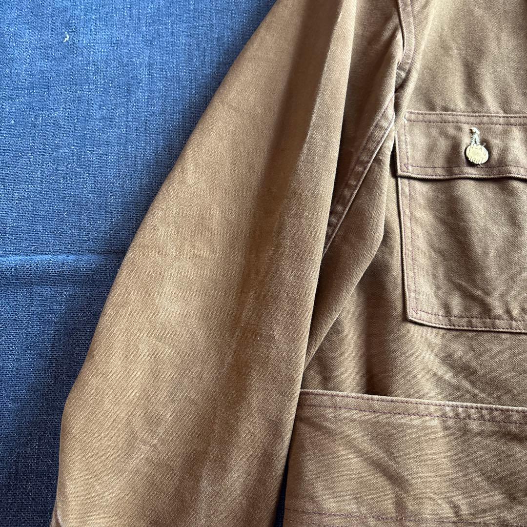 HEAD LIGHTブラウン コットンボタンジャケット　カバーオール