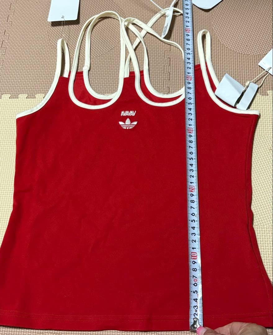 avavav adidas コラボ　クロストップ　赤　キャミソール