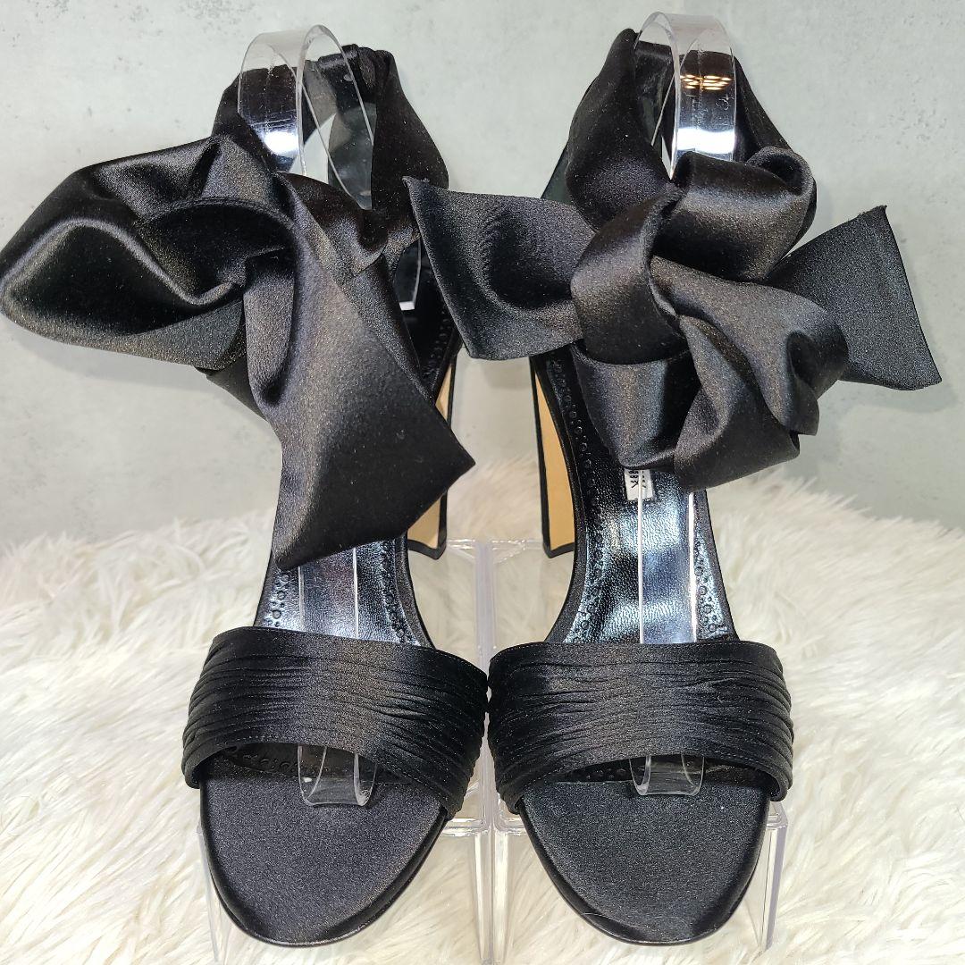 【MANLO BLAHNIK】MISAM　サテンリボン　ハイヒールサンダル