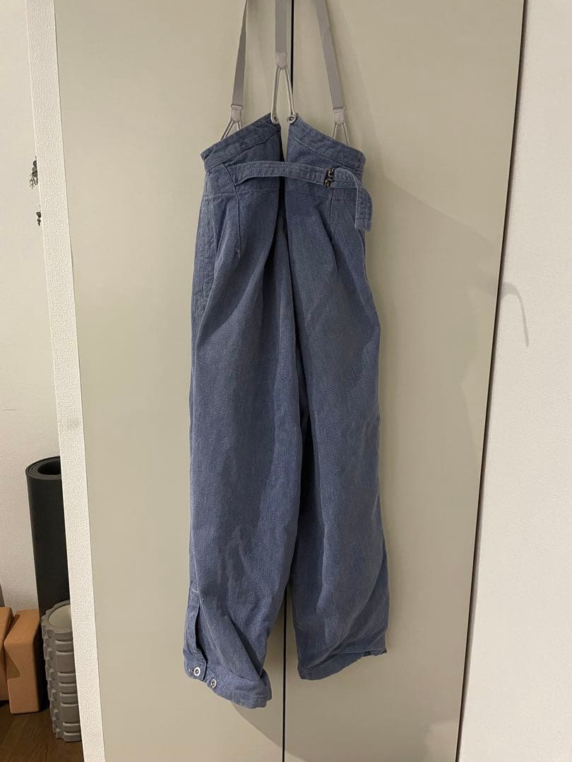 Olgouサスペンダー付きデニムワークパンツ