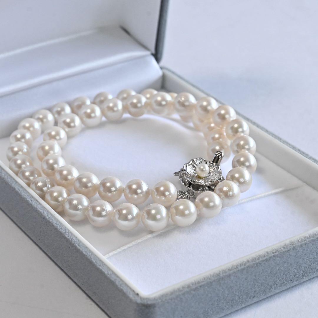 【高級・高島屋購入品】アコヤ　パール　ネックレス　本真珠　大珠　8.5ミリ