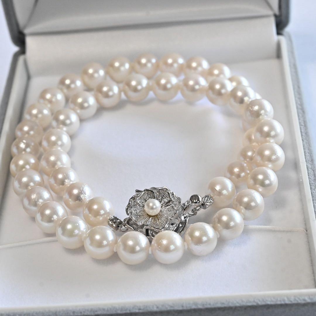 【高級・高島屋購入品】アコヤ　パール　ネックレス　本真珠　大珠　8.5ミリ