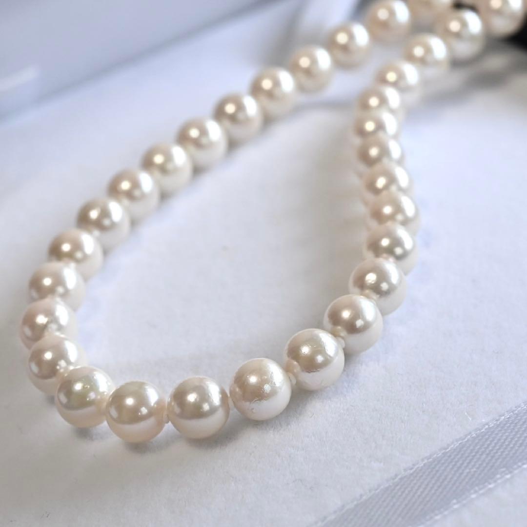 【高級・高島屋購入品】アコヤ　パール　ネックレス　本真珠　大珠　8.5ミリ