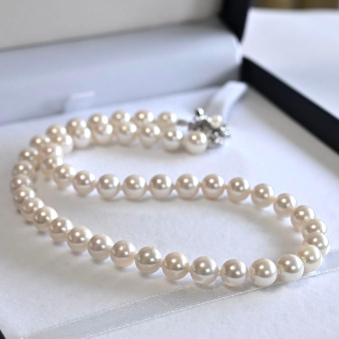 【高級・高島屋購入品】アコヤ　パール　ネックレス　本真珠　大珠　8.5ミリ