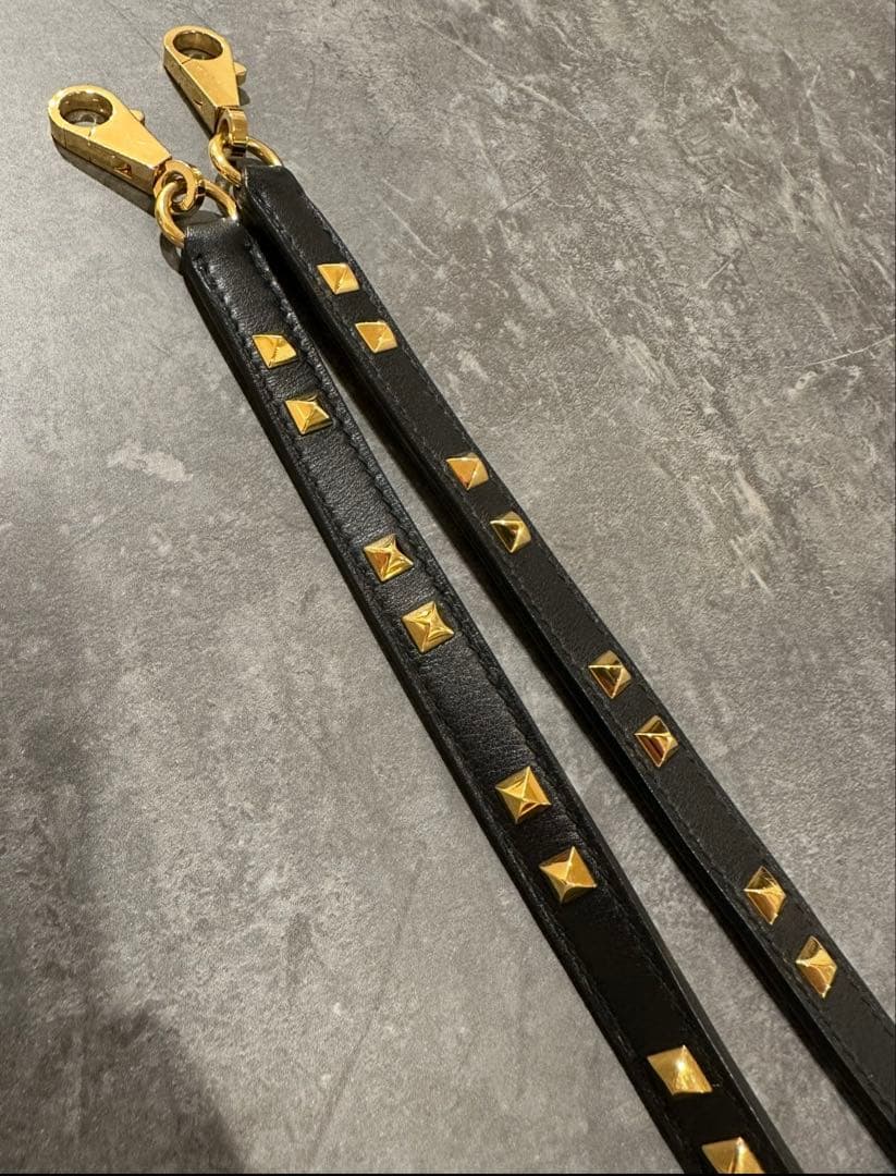 希少HERMESエルメスミニドッグカレバンドリエールスタッズショルダーストラップ