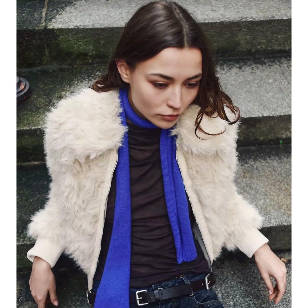 最終お値下げ‼️【ZARA】フェイクファーボンバージャケット XS