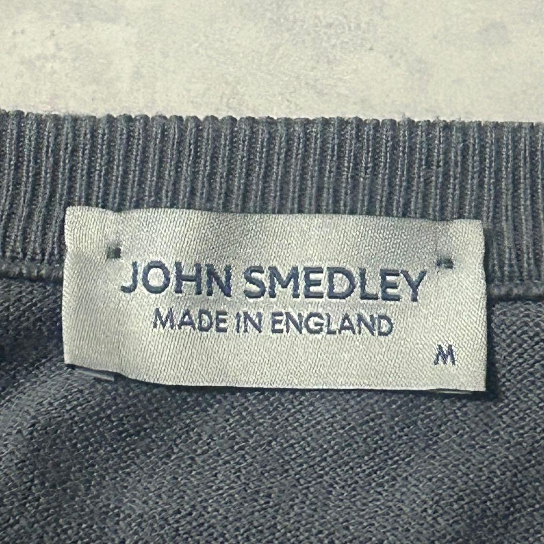 ジョンスメドレー ニット シーアイランドコットン クルーネック 現行タグ グレー