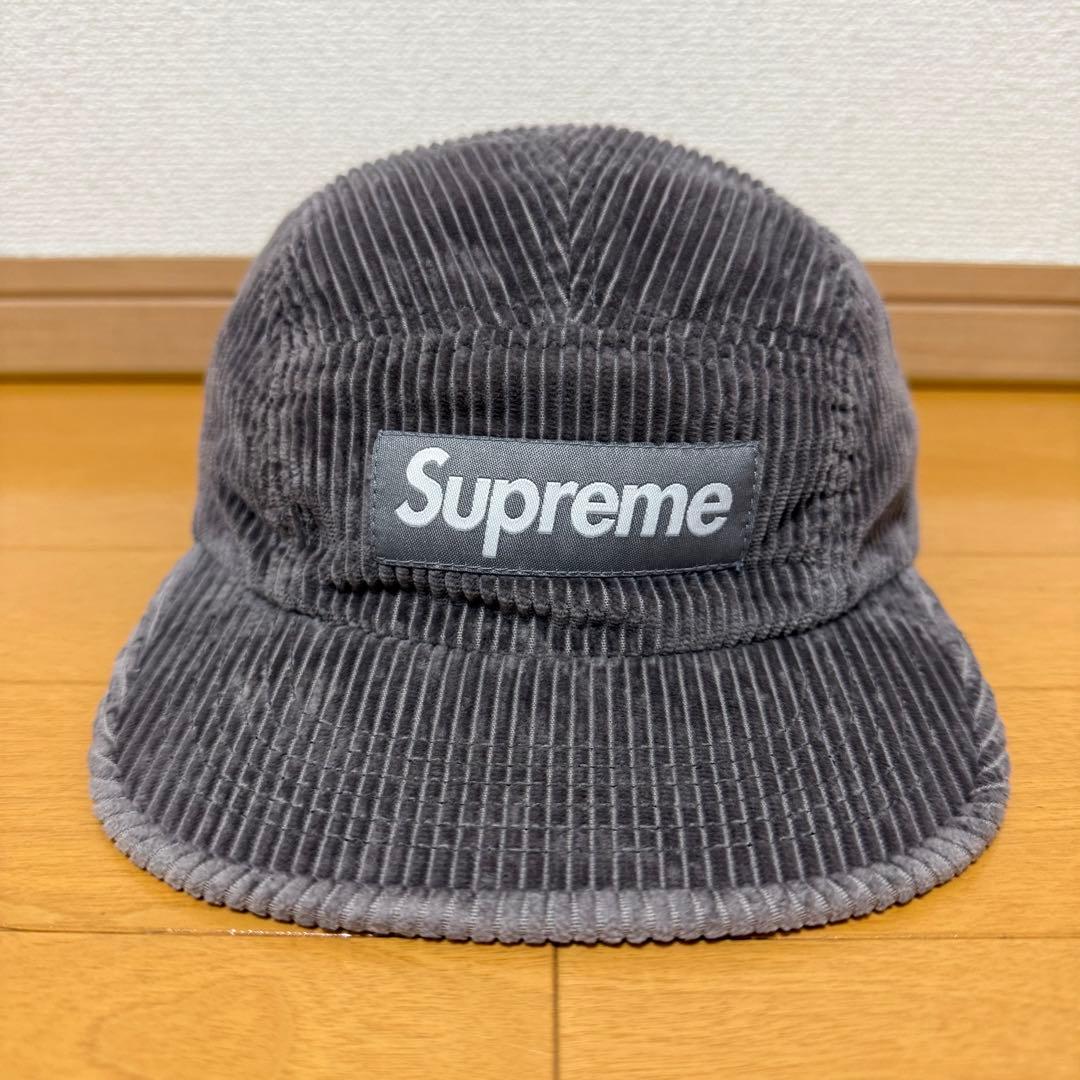 ほぼ未使用 Supreme Corduroy Camp Cap グレー 25aw