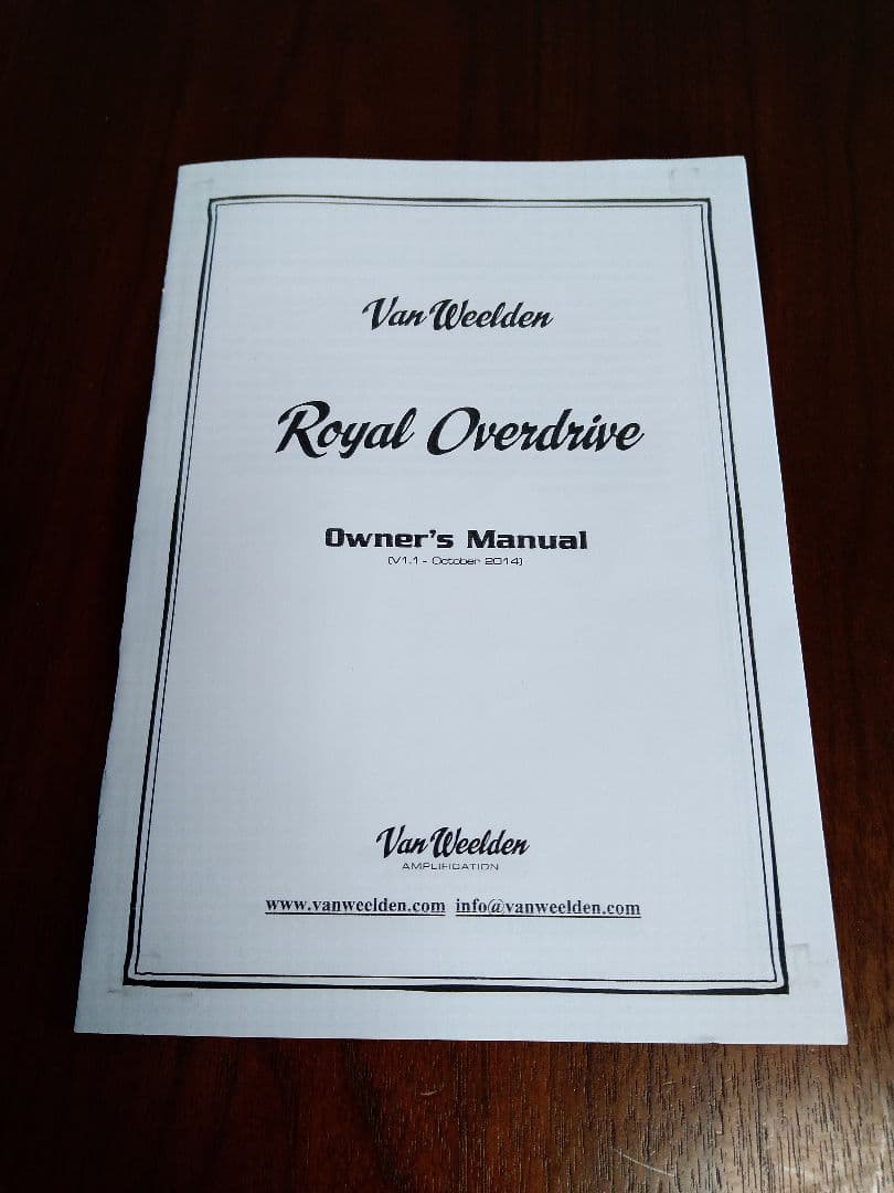 ギター Van Weelden /  Overdrive