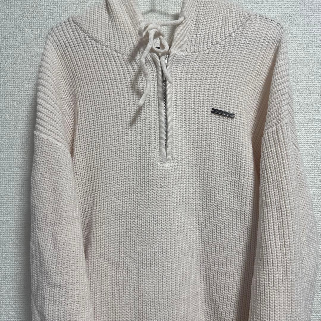 rosemuse Over sized half zip hoodie ピンク