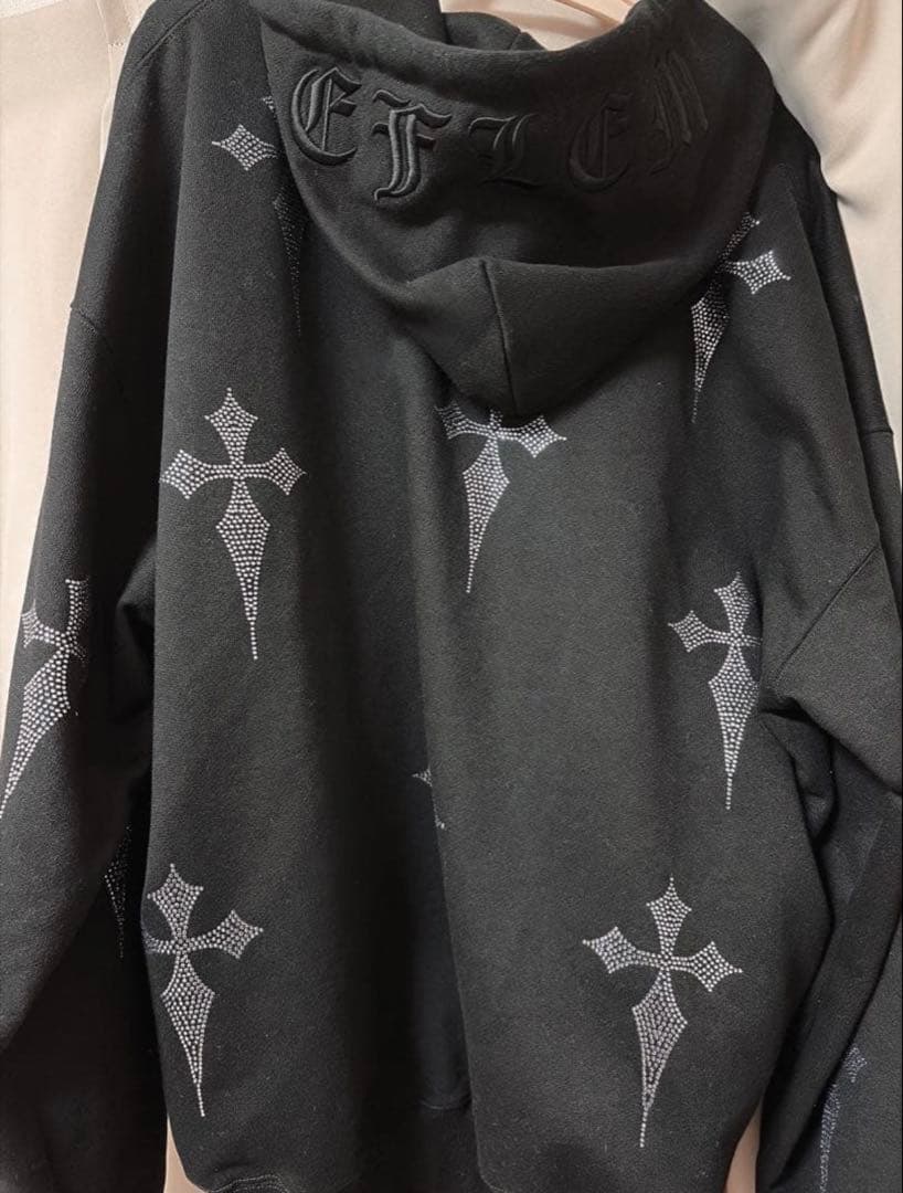 レフレム REFLEM クロスラインパーカー 紫 パープル 十字架