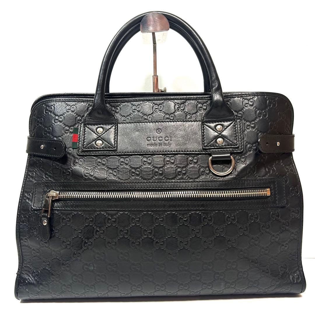 希少✨グッチ ビジネスバッグ GGシマ ブリーフケース シェリー 246410